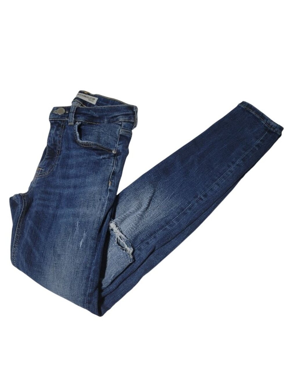 Zara Trafaluc Jeans Womens Size 2 Skinny Low Rise Medium Wash Denim Pants